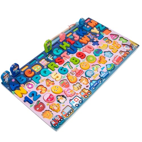 Wooden Puzzles, Educational Toys, Interactive Colorful Design Fun Activity Early Development Versatile Blocks, Shapes Matching for Children, 17.72x8.66x2.36inches Wooden Puzzles, Educational Toys, Interactive Colorful Design Fun Activity Early Development Versatile Blocks, Shapes Matching for Children, 17.72x8.66x2.36inches von Generisch