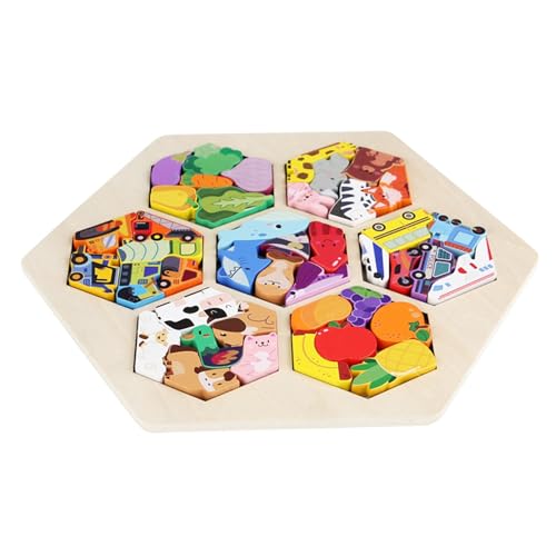 Wooden Puzzles, Transport Building Block Puzzles, Multicolor Set, Preschool Educational Brain Teaser for Boys and Girls to Enhance Problem Solving & Cognitive Skills Wooden Puzzles, Transport Building Block Puzzles, Multicolor Set, Preschool Educational Brain Teaser for Boys and Girls to Enhance Problem Solving & Cognitive Skills von Generisch