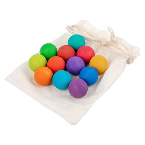 Wooden Rainbow Ball, Counting Ball, Color Sorting Durable Wood Toddler Learning Cognitive Skills Fine Motor Counting Toy Home Use, Sorting Game for Home, Kids, Baby, Grasping, Girls, Boys von Generisch