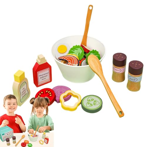 Wooden Salad Kitchen Toy, Educational Pretend Play Food Set, Fruit and Vegetable Playset for Kids, Promote Healthy Eating Habits with Interactive Salad Ingredients for Fun Learning Wooden Salad Kitchen Toy, Educational Pretend Play Food Set, Fruit and Vegetable Playset for Kids, Promote Healthy Eating Habits with Interactive Salad Ingredients for Fun Learning von Generisch