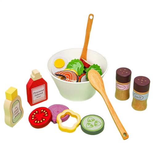 Wooden Salad Toy Set | Pretend Play Food | Fruit and Vegetable Playset | Educational Fruit Vegetable Toy | Healthy Eating Toy Set Safe & Soft Materials for Childrens Wooden Salad Toy Set | Pretend Play Food | Fruit and Vegetable Playset | Educational Fruit Vegetable Toy | Healthy Eating Toy Set Safe & Soft Materials for Childrens von Generisch