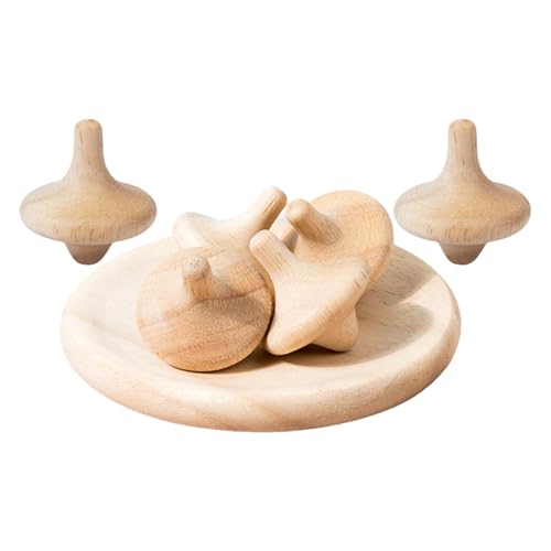 Wooden Spinner Top for Kids, Children's Wooden Spinner Top Toy, Outdoor Activity Toy, Natural Wood Spinner Toy for School, Home, Outdoor Activities, and Park von Generisch