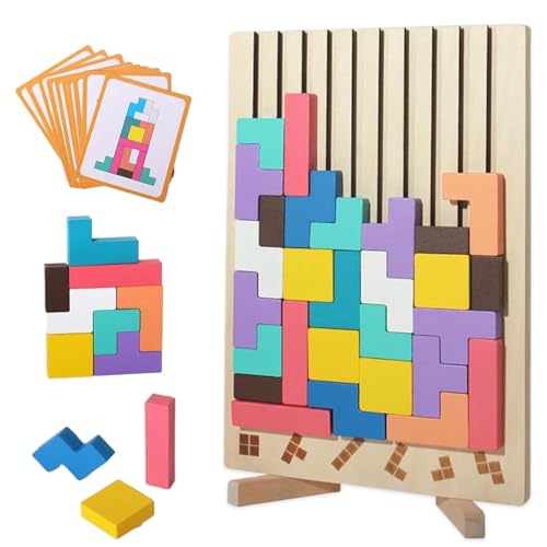 Wooden Stacking Puzzle Toy, Decorative Home Ornaments for Adults, Wooden Stacking Puzzle Toy Art, Family Fun Activity, Eco-Friendly Woodens Mind Puzzles von Generisch