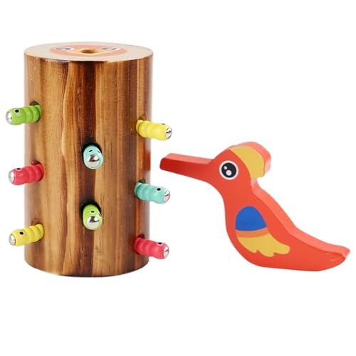 Woody Woodpecker Toy - Holzbird -Feeder -Puzzle, Kreative Vorschullernaktivität | Spielzeug Für Bildungskompetenzentwicklung, Interaktiver Magnetisches Spielset, Magnetspiel Im -Stil Für Ki von Generisch