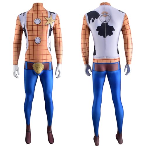 Woodys Cosplay-Body, Halloween, Anime-Kostüm, Einteiler, Anime-Rollenspiel, ausgefallene Outfits, Overall von Generisch