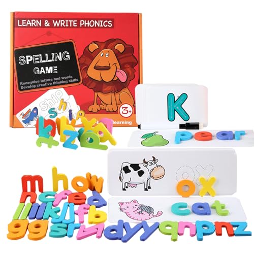 Wort Rechtschreibspiele für Kinder, Holzzauber Lernspielzeug - Lesen von Briefen, die Flash -Karten spielen | Alphabet -Lernwerkzeug, pädagogische Flash -Karten, wiederverwendbare Wortbauer für den Ki Wort Rechtschreibspiele für Kinder, Holzzauber Lernspielzeug - Lesen von Briefen, die Flash -Karten spielen | Alphabet -Lernwerkzeug, pädagogische Flash -Karten, wiederverwendbare Wortbauer für den Ki von Generisch