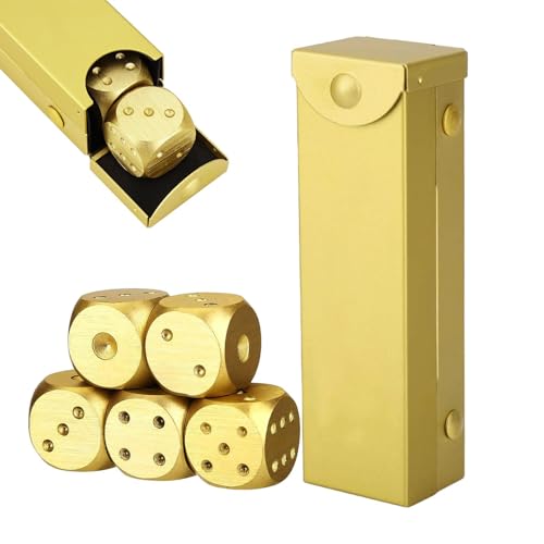 Würfel aus Aluminium, Spielwürfel aus Metall - Spiel Pokerwürfel, robustes Würfelset aus Metall, exquisites tragbares Würfelspiel, Würfelset für kleine Pokerspiele für Poker, Versammlungen Würfel aus Aluminium, Spielwürfel aus Metall - Spiel Pokerwürfel, robustes Würfelset aus Metall, exquisites tragbares Würfelspiel, Würfelset für kleine Pokerspiele für Poker, Versammlungen von Generisch