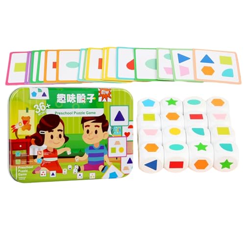 Würfel für Klassenzimmer, Formsortierer für Kleinkind 1-3 - Unterhaltsame Formpassungsspiele Holzklassenzimmer Würfel mit Box | Entwicklungspädagogikspielzeug für Familie, Freunde, Zuhause, Jung, Schu von Generisch