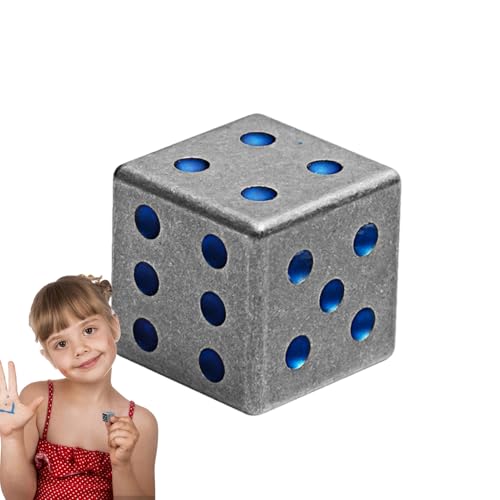 Würfel mit Titanlegierungen - Sechsseitiges Spielen für Brettspiele | Stylish Grey Game Dice, langlebige interaktive Spieler -Klassenzimmeraktivität, Party Spaß, soziale Versammlung, Bildungswerkzeuge von Generisch