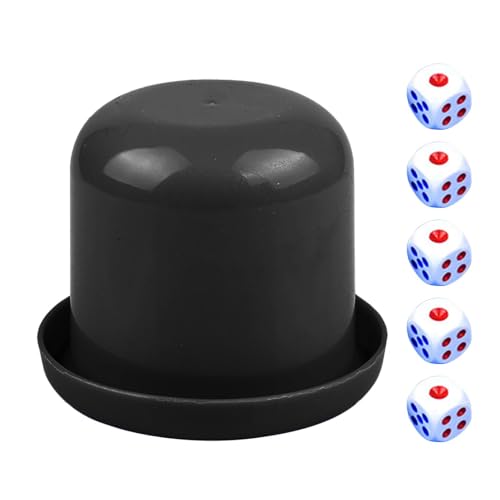 Würfelbecher-Set für Erwachsene, Würfel-Stapelbecher-Set - Würfelspiel für Bar - Würfel-Shaker-Becher für Bar-Partys, Familien-Würfelspiele, Würfel-Shaker mit 5 Würfeln, lustige Würfel-Cup-Spiele von Generisch