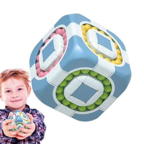 Würfelbohnenpuzzle, rotierende Würfelwürfel mit magischen Perlen, kreatives Fingerpuzzle für Kadetten, Geburtstag, Kindertag, Schulsaison von Generisch