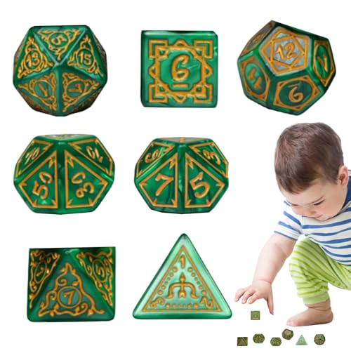 Würfelset - 7 Teile Brettspiel Acryl Würfel Zubehör | Farbenfrohes Gruppenspiel Für Unterwegs Und Zuhause Würfelset - 7 Teile Brettspiel Acryl Würfel Zubehör | Farbenfrohes Gruppenspiel Für Unterwegs Und Zuhause von Generisch