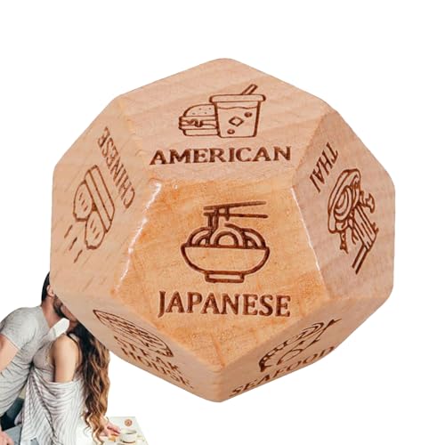 Würfelspiel für Paare, Date, Nacht, aus Holz, Spielerische Beziehungsaktivität mit Abendessen und Unterhaltungsideen, ideal für Geburtstage, Valentinstag oder gemütliche gemeinsame Abende, ein von Generisch
