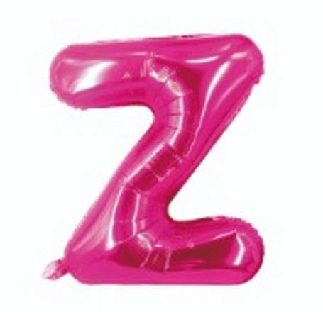 XXL Buchstaben Folienballon 100cm Helium Geburtstag Ballon Blau Pink Gold Silber (Z Rosa) von generisch