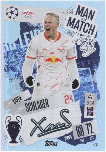 Xaver Schlager t9.0 M Leipzig Unterschrift Fußball Sammelkarte Signatur Style 406 von Generisch