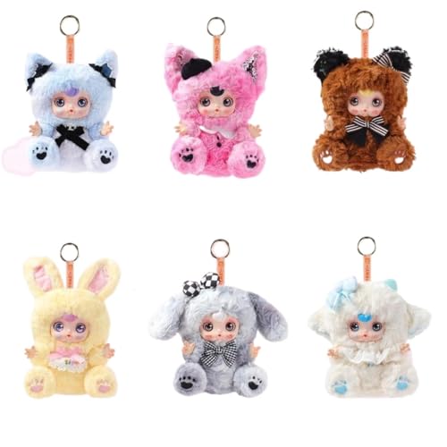 YUMI Hug Together Sleep Series Plüsch-Schlüsselanhänger-Box, süße Vinyl-Puppenfiguren, Sammlerspielzeug, Geburtstagsgeschenke, süße verspielte Figuren, Anhänger, Schlüsselanhänger YUMI Hug Together Sleep Series Plüsch-Schlüsselanhänger-Box, süße Vinyl-Puppenfiguren, Sammlerspielzeug, Geburtstagsgeschenke, süße verspielte Figuren, Anhänger, Schlüsselanhänger von Generisch