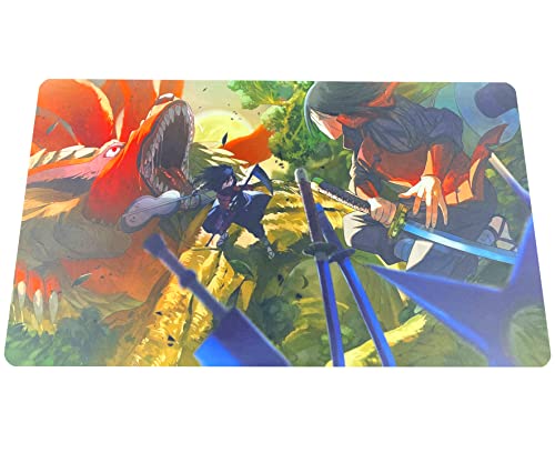 TCG Playmat (61 x 35 cm) Spielmatte für das Yu Gi Oh Kartenspiel | Madara v Hashirama (Without Field Zones) von Generisch