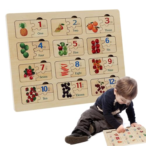 Zahlen-Lernpuzzle für Kleinkinder,Montessori-Zahlenspielzeug | Zahlen-Matching-Spiel, kognitives Lernspielzeug - Kognitives Lernen, pädagogisches Aktivitätsbrett, Spielzeug für frühe Entwicklungsfähig von Generisch