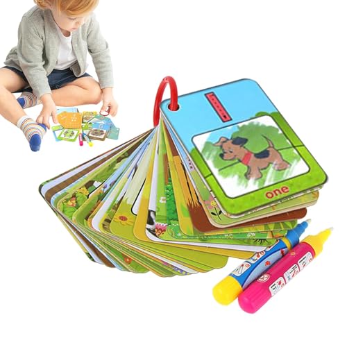 Zahlen-Wassermalkarten,Alphabet-Wassermalkarten - Pädagogische Wasserschrift-Alphabetkarten | Zahlen- und Alphabet-Kartenspiele, Alphabet-Wassermalkarten für Kleinkinder von Generisch