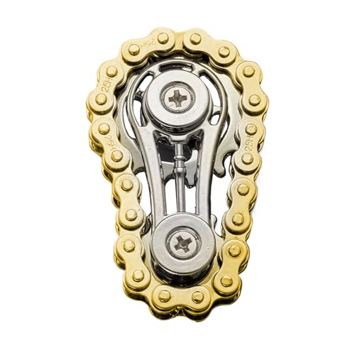 Zahnrad Fidget Handroller | Finger Fidget Spielzeug mit Spinner Kette | Sinnliches Stresswerkzeug Gegen Langeweile Für Büro Zuhause Unterwegs von Generisch