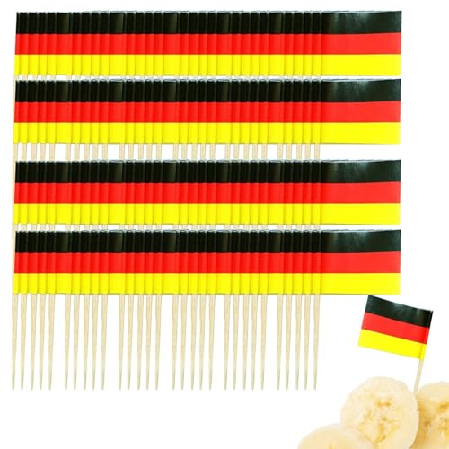 Zahnstocher-Flaggen | Deutschland Zahnstocher - Kleine Amerikanische Flaggen Am Stiel, Cupcake-Topper Mit Deutsch-land-Flagge, 100 Stück -Cocktailspieße, Dekorationszubehör Zahnstocher-Flaggen | Deutschland Zahnstocher - Kleine Amerikanische Flaggen Am Stiel, Cupcake-Topper Mit Deutsch-land-Flagge, 100 Stück -Cocktailspieße, Dekorationszubehör von Generisch