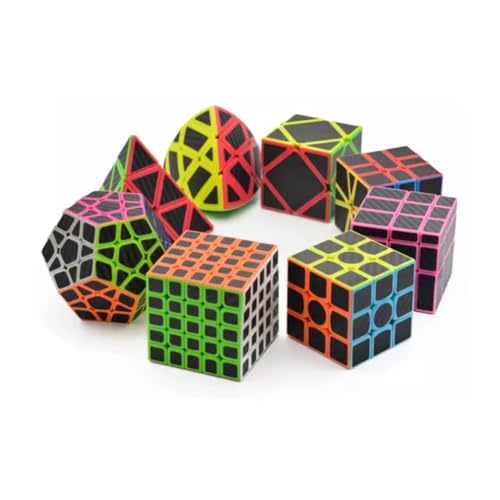 Zauberwürfel Set 4-in-1, Speedcube Sammlung mit Megaminx und Spezialwürfeln (6022) von Generisch