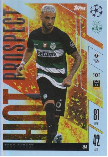 Zeno Debastt 7.5M Verteidiger Sporting Clube De Portugal, heiße Aussicht Topps CL 2024-25 Fußball Sammelkarte 354 von Generisch