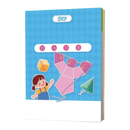 Ziehfaden Geometriebuch,3D Lernbuch | 12 Modelle Interaktives Pädagogisches Spielzeug Für Homeschooling Klassenzimmer Spielzimmer Mathematikzentrum Bibliothek von Generisch