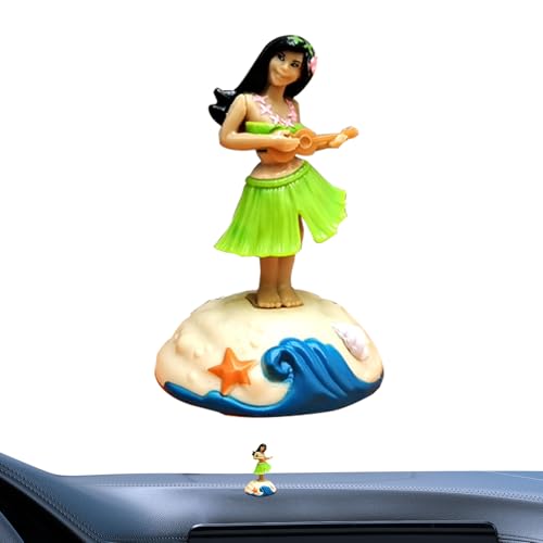 Zitternder Kopfschmuck | Auto Dashboard Dancing Hawaiian Girl Cartoon Figuren für sicheres Fahren Strand Bar-Mädchen Mädchen Cartoon Mini Zitternder Kopfschmuck | Auto Dashboard Dancing Hawaiian Girl Cartoon Figuren für sicheres Fahren Strand Bar-Mädchen Mädchen Cartoon Mini von Generisch
