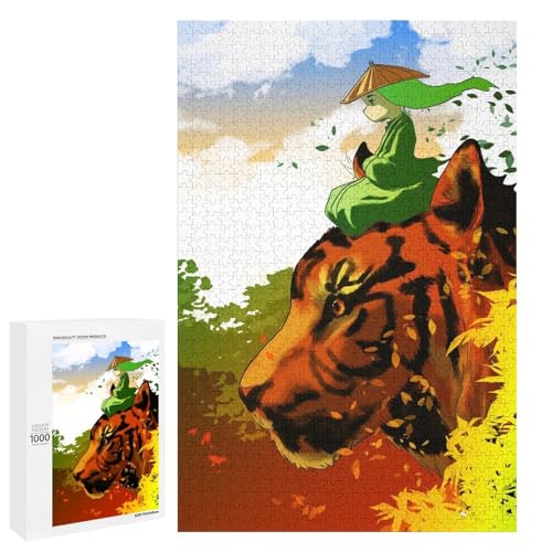 Zodiac Tiger Kunst-Puzzle, 10.000 Teile, Sammleredition, chinesische Tuschemalerei, Stil für Zuhause von Generisch