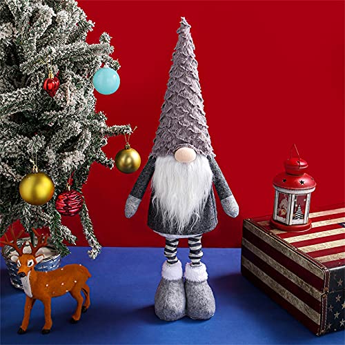 Zubehör Gesichtslose Fensterhaltung Weihnachtszwerg Partypuppe Sitzender Dekorationszwerg Süßes Plüschtier Wäscheklammer Plüschtier (Grey, One Size) von Generisch
