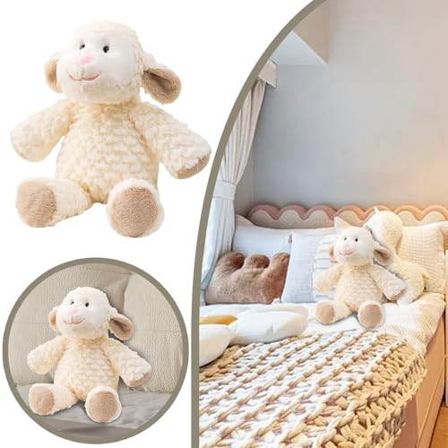 Zubehör Spielzeug-Tierpuppe mit Langen Beinen, um Kinder beruhigen. Schlafende Puppe, süße Geburtstagspuppe. Puppenhaus Puppen (White, 35cm) von Generisch