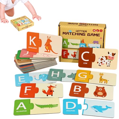 Zuordnende Papierkarten | Zahlen Und Buchstaben Zuordnungsspiel - Pädagogisches Spielzeug Logisches Denken Frühförderung Für Kinder 1.5-6 Jahre von Generisch