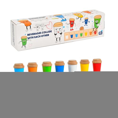 Zuordnungsspiel | Farbflaschen Spiel - Lernspielzeug zur Gedächtnisförderung für Kinder Erwachsene Mädchen Geburtstag Familie Drinnen Draußen Picknick von Generisch