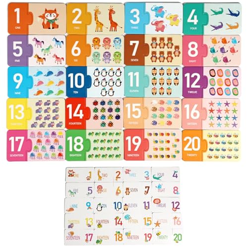 Zuordnungsspiel Für Kinder - Zahlen Und Buchstaben Zuordnungsspiel,Logisches Denken Und Zählen Lernspielzeug Für Mädchen Im - Vorschulalter Von 1,5–6 von Generisch