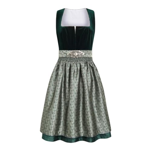 Zweiteiliges Kleid vom Damen-Oktoberfest in Rapunzel-Kostüm Für Frauen Cosplay (Green, S) von Generisch