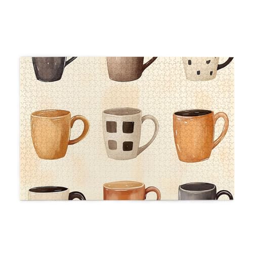 Zwölf Tassen 1000 Teile Puzzle für Erwachsene Holzpuzzles für Erwachsene Geschenke Wohnkultur Zwölf Tassen 1000 Teile Puzzle für Erwachsene Holzpuzzles für Erwachsene Geschenke Wohnkultur von Generisch