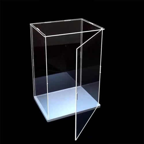acryl vitrine schaukasten Box Display case Hohe 30 35 40 45 50 55 60 65 70 Stapelbare Klarsichtbox Zur Präsentation, Aufbewahrungsbox Aus Kunststoff Für Schutz Von Modellen Mit Tür(35x25x50cm) von Generisch