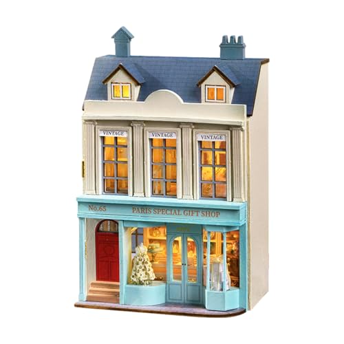 diyy Mini House Kit - Wooden Miniature Dollhousse Kit With LED & Furniture | 3D Wooden House Craft Model, Room Kit For Halloween, Handmade Hobby Set For Adults & Teens diyy Mini House Kit - Wooden Miniature Dollhousse Kit With LED & Furniture | 3D Wooden House Craft Model, Room Kit For Halloween, Handmade Hobby Set For Adults & Teens von Generisch