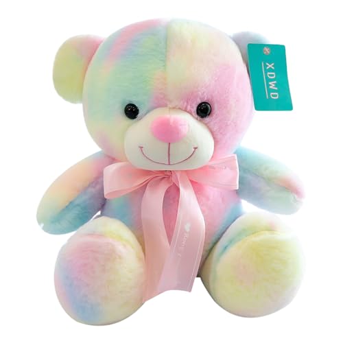 en gefüllte Tiere | Plüsch | Kuschelnd sitzend Bär Bunte Plüschspielzeug | Buntes Spielzeugbär kuscheliger Tiere, Kinder Erwachsene hautfreundliche Kissen Huggable für Schlafzimmer en gefüllte Tiere | Plüsch | Kuschelnd sitzend Bär Bunte Plüschspielzeug | Buntes Spielzeugbär kuscheliger Tiere, Kinder Erwachsene hautfreundliche Kissen Huggable für Schlafzimmer von Generisch