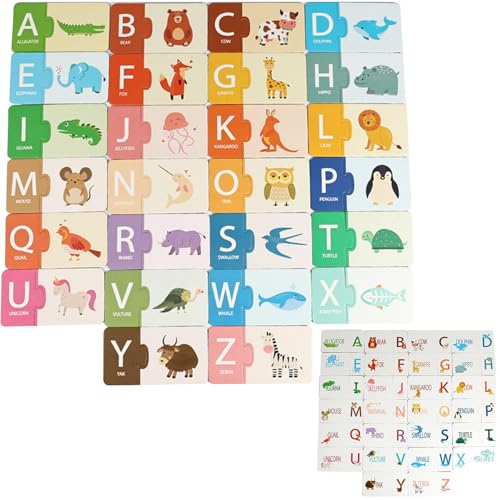 er Karten Zuordnungsspiel - Zahlen Und Buchstaben Zuordnungsspiel,Logisches Denken Und Zählen Lernspielzeug Für Mädchen Im - Vorschulalter Von 1,5–6 von Generisch