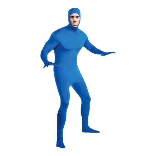ganzkörperanzug herren damen kostüm schwarz eng kinder hautfarben, 2025 Ganzkörperanzug Kostüm Herren Damen - Bodysuit Erwachsene Panther Und Monster Zentai Cosplay Unisex Jumpsuit Himmelblau 140 von Generisch