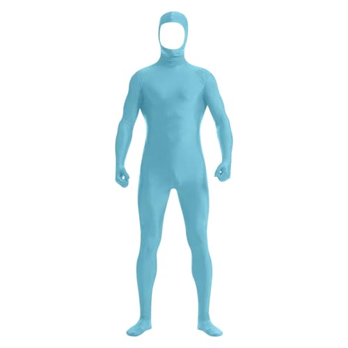ganzkörperanzug herren damen kostüm schwarz eng kinder hautfarben, 2025 Ganzkörperanzug Kostüm Herren Damen - Bodysuit Erwachsene Panther Und Monster Zentai Cosplay Unisex Jumpsuit Himmelblau XXL von Generisch