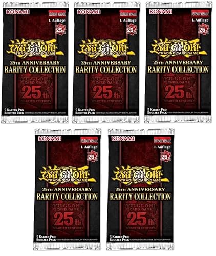 kompatibel für Yu-Gi-Oh! 25th Anniversary Rarity Collection 5 Booster - Deutsch NEU & OVP - inklusive Arkero-G 50 Small Soft Sleeves von Generisch
