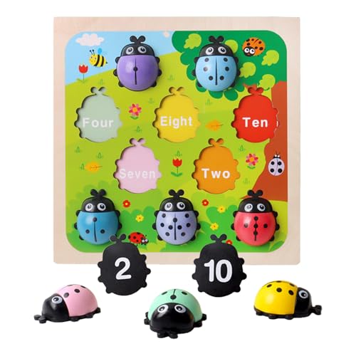 montesori Lernspielzeug für Kleinkinder | Holzpuzzle | Frühe Bildungsspielzeug | Feinmotorik -Fähigkeiten Spielzeug | Doppelseitiges Tierzahlenzählspiel | Zahlenpassende Spielzeugset für Kinder montesori Lernspielzeug für Kleinkinder | Holzpuzzle | Frühe Bildungsspielzeug | Feinmotorik -Fähigkeiten Spielzeug | Doppelseitiges Tierzahlenzählspiel | Zahlenpassende Spielzeugset für Kinder von Generisch