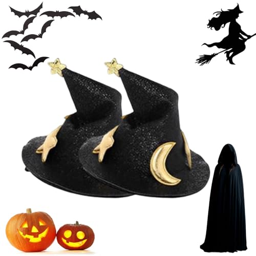 -ni Halloween Zaubererhut, Zaubererhut, Haarspangen, Hexenhut, Cosplay-Hut, Haarspange, für Halloween-Kostüme, Cosplay-Zauberer-Hut-Clip für Frauen und Mädchen, ni-Hut-Haarspange von Generisch