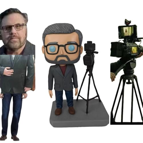 personalisierte pop Figur von Fotos, mini Figuren von Sich selbst, benutzerdefinierte Miniatur, wackelkopf Puppe, wackelfigur, 3D Porträt zur Geburtstag, Papa, männer, Freund, Ehemann, Vater, 30 von Generisch