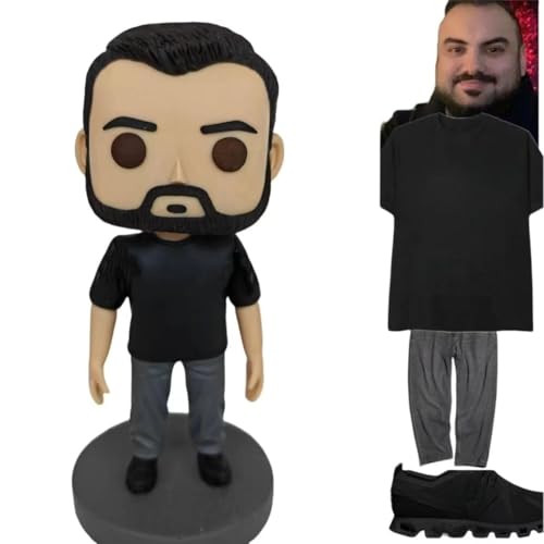 personalisierte pop figur von fotos, mini figuren von sich selbst, benutzerdefinierte miniatur, wackelkopf puppe, wackelfigur, 3D Porträt zur Geburtstag, papa, männer, Freund, Ehemann, Vater, Jubiläum personalisierte pop figur von fotos, mini figuren von sich selbst, benutzerdefinierte miniatur, wackelkopf puppe, wackelfigur, 3D Porträt zur Geburtstag, papa, männer, Freund, Ehemann, Vater, Jubiläum von Generisch