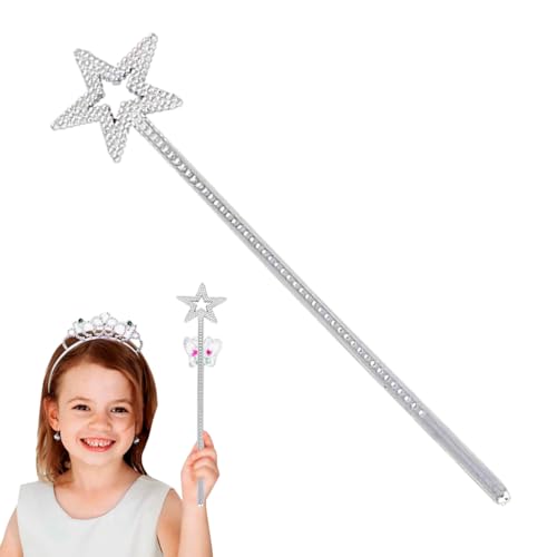 stab, Prinzessinnenstab, Glitzernder fünfzackiger Stern-, Lustiges und kreatives Rollenspielspielzeug für kleine Prinzessinnen, Tänzer, Maskeraden und Bühnenaufführungen von Generisch