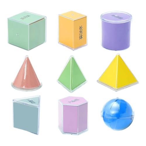 von soliden geometrischen - 3D-Form-Mathematik-Griffe, Spielzeug-Set für frühes Lernen | Entwickeln Sie räumliches Denken, steigern Sie die Fähigkeiten, verbessern die Erkennung von Generisch